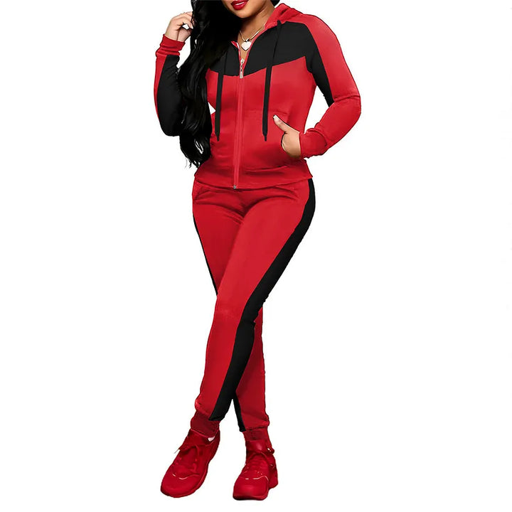 Sylvisoria - 2-Piece Colorblock Tracksuit Set