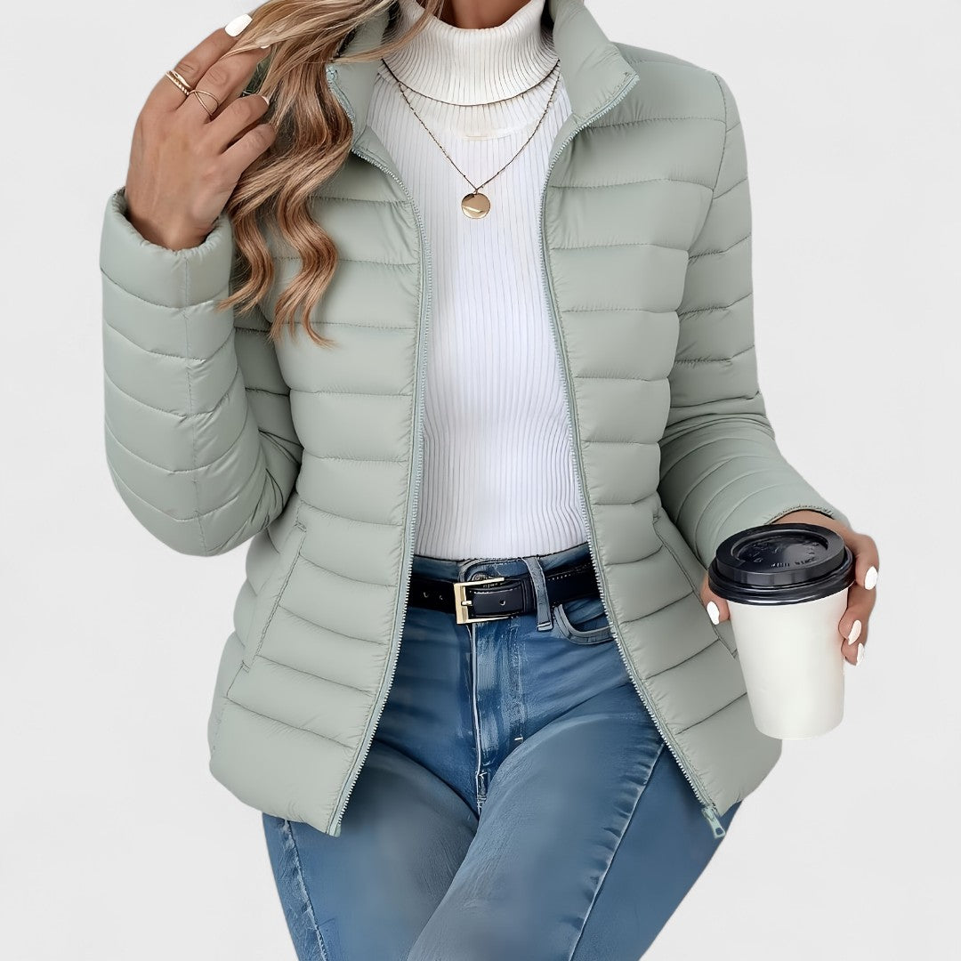 Simone - Elegant Long Jacket With Collar