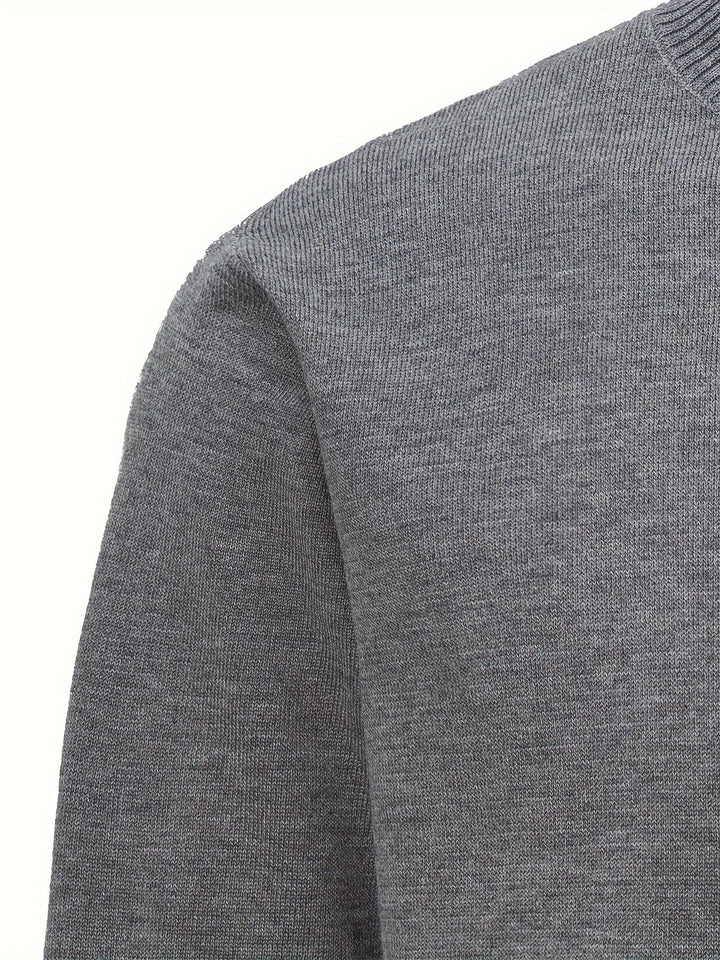 Sumuel - Zip Knit Sweater With Ribbed Collar
