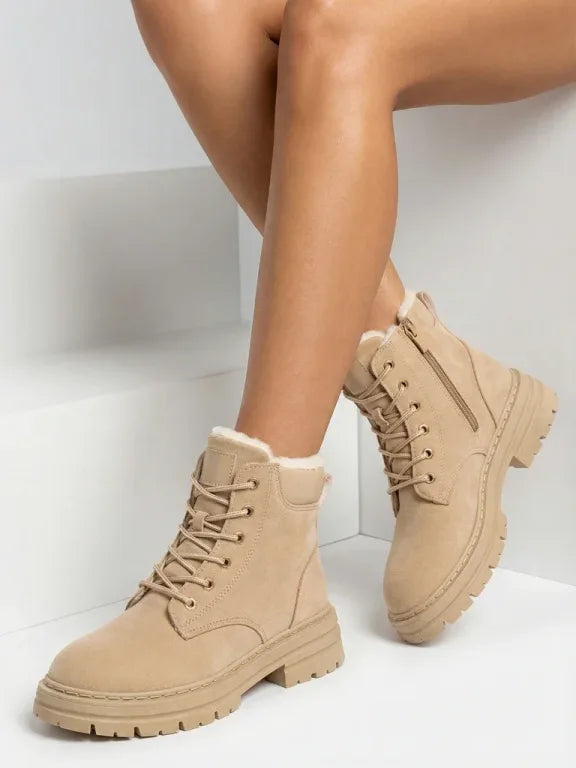Frejolene - Ankle Boots with Laces and Chunky Soles