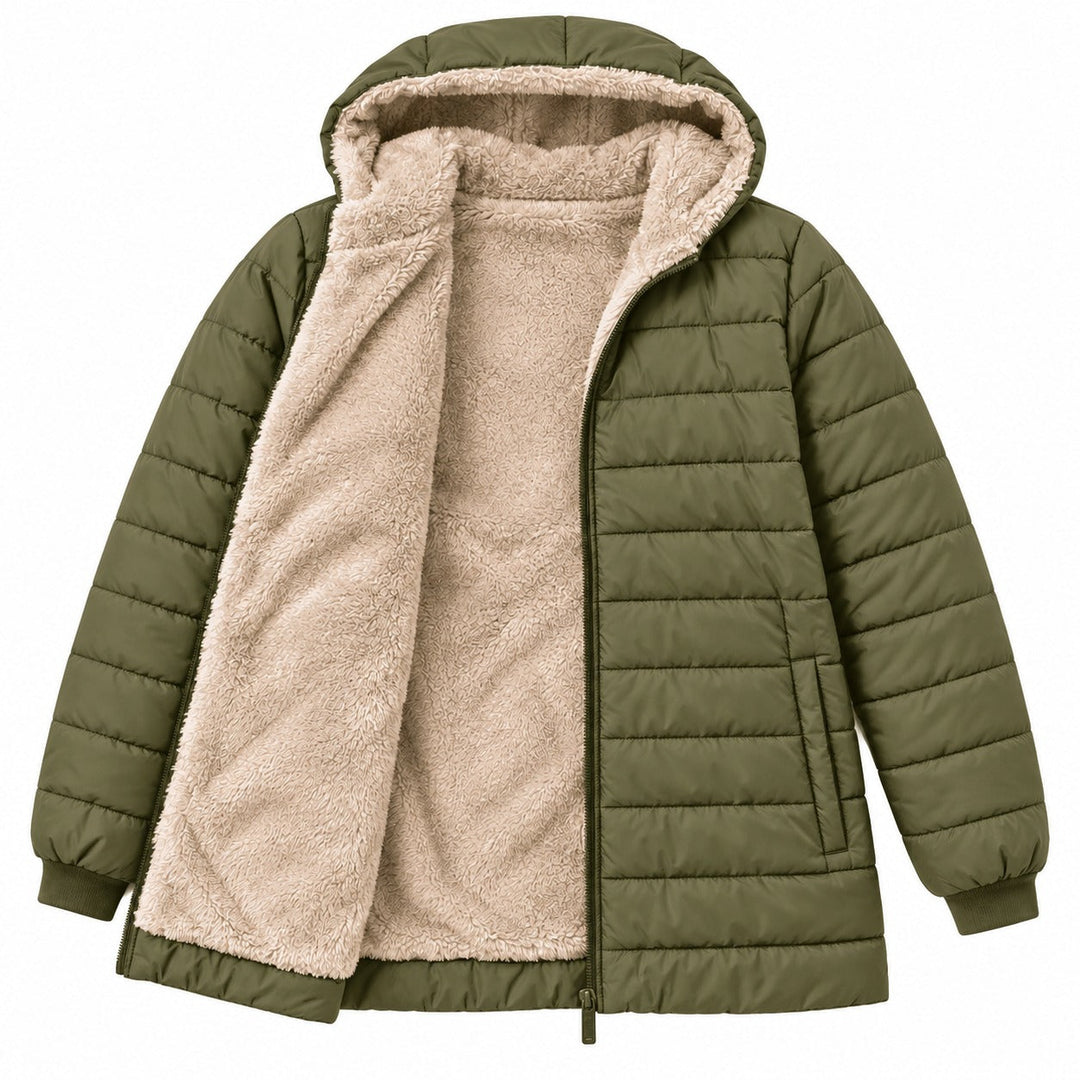 Astriya - Lined Winter Coat With Hoodie
