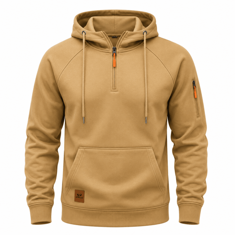 Aurasync - Quarter Zip Hooded Sweatshirt