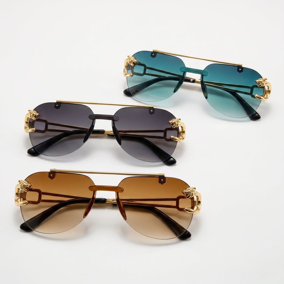 LuxePilot - Rimless Pilot Sunglasses