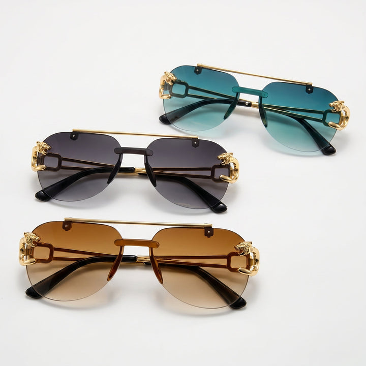 LuxePilot - Rimless Pilot Sunglasses