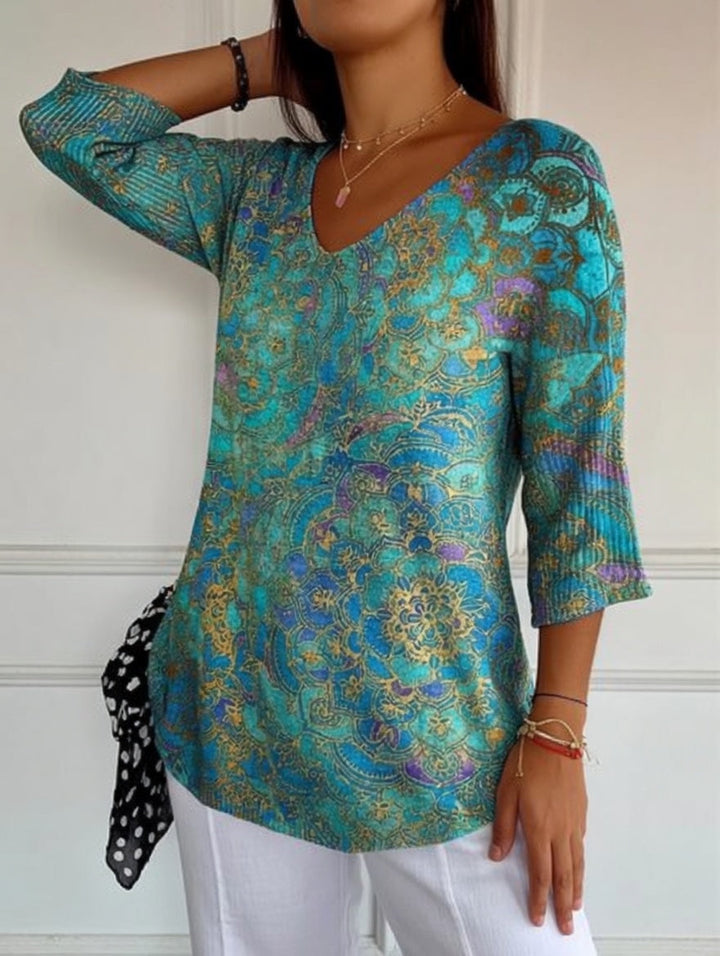 Rezilia - Flowing Blouse With Refined Print