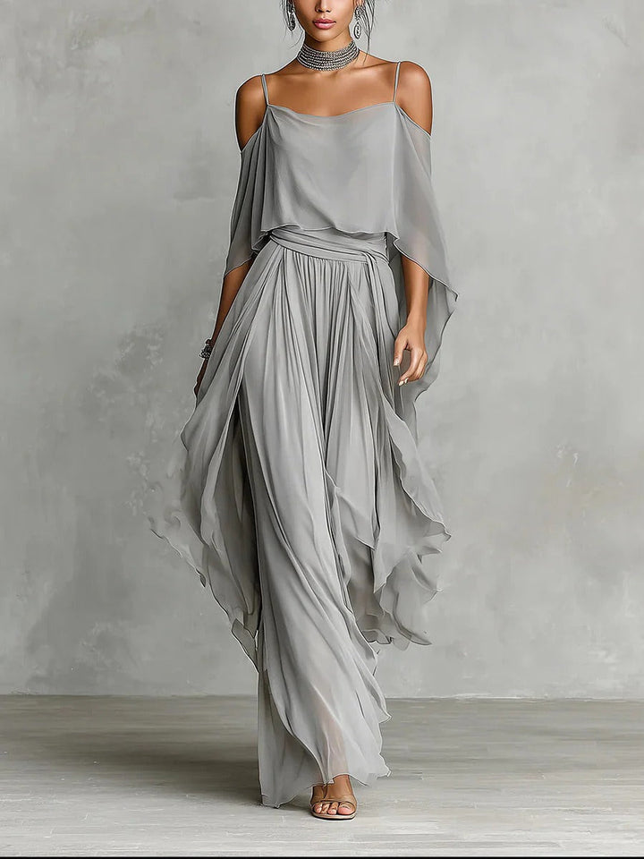 Roneeta - Flowing Strappy Top And Trousers Set