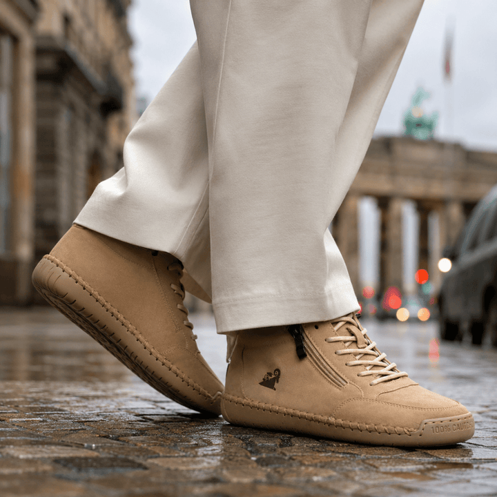 Lovielle - Lace-Up Sneakers With Side Zipper