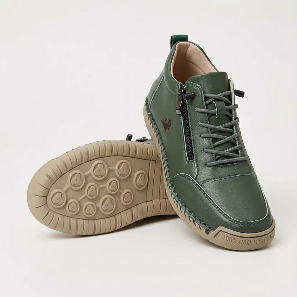 Lovielle - Lace-Up Sneakers With Side Zipper
