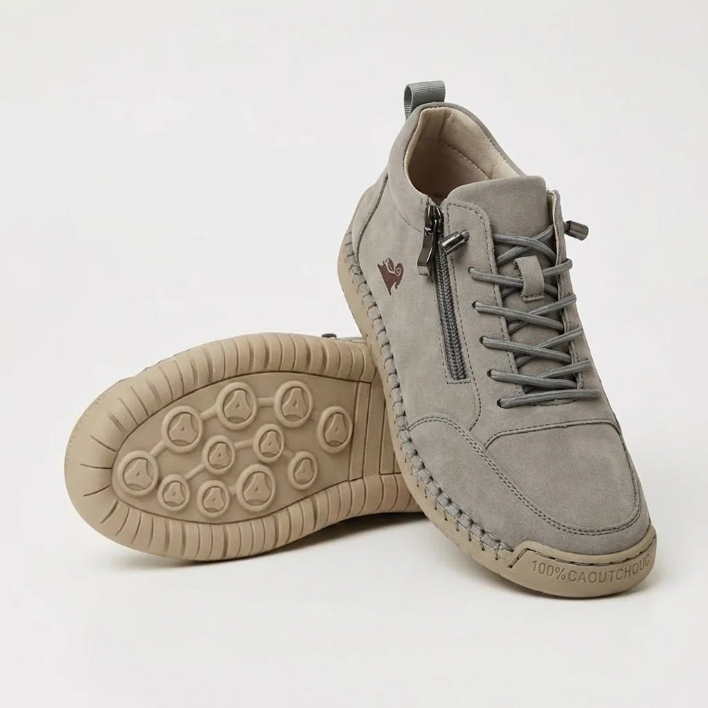 Lovielle - Lace-Up Sneakers With Side Zipper
