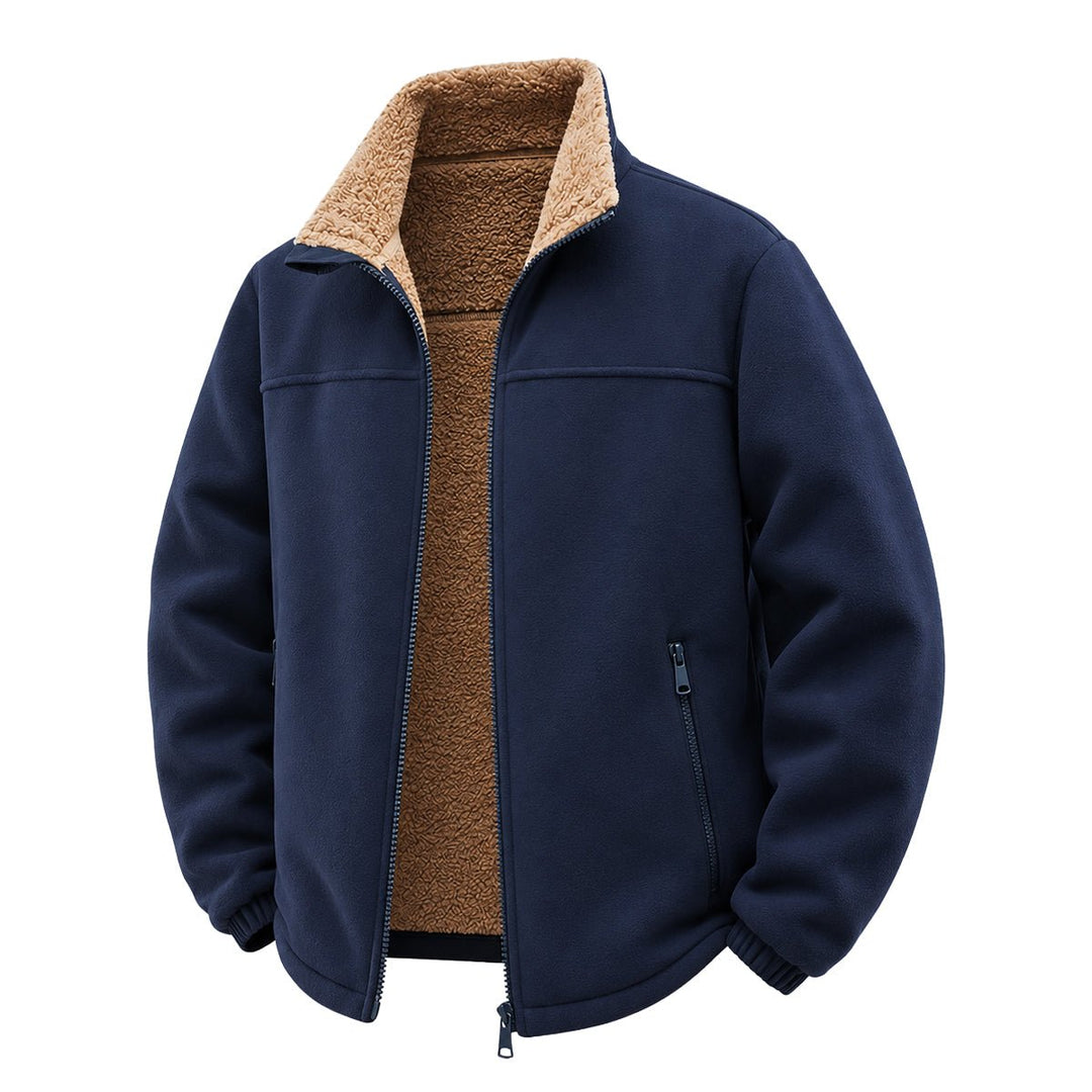 Kyroedge - Sherpa Lined Zip-Up Fleece Jacket