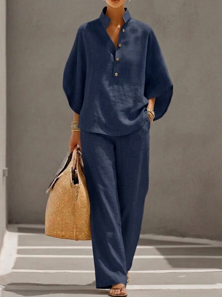 Lavendri - Cotton And Linen Two Piece Suit