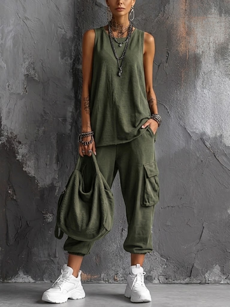 Leina - Sleeveless Two Piece Set