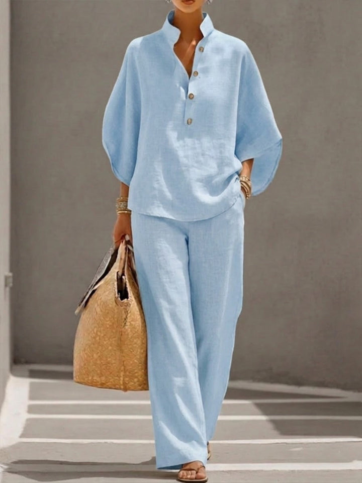 Lavendri - Cotton And Linen Two Piece Suit