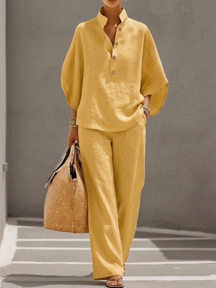 Lavendri - Cotton And Linen Two Piece Suit