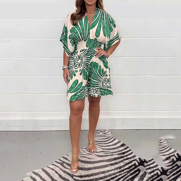 Linoya - Mini Dress With Bold Botanical Print