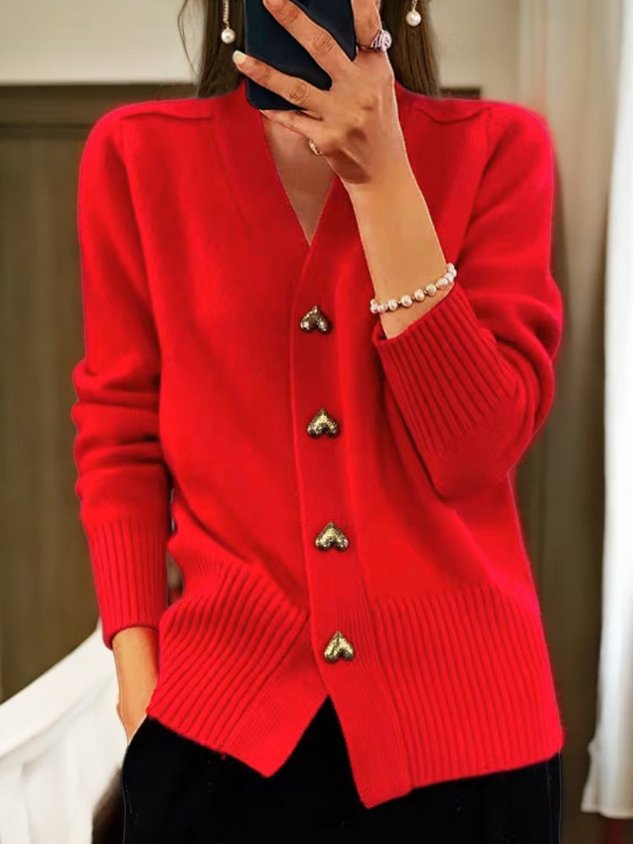 Lilienessa - Cardigan With Heart Button