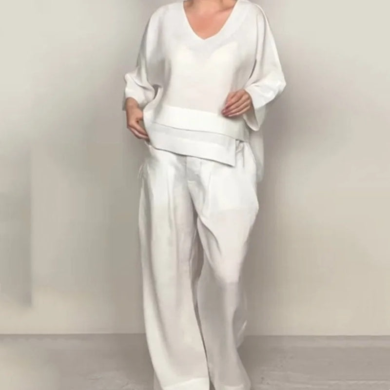 Ginevra - Comfortable Cotton And Linen Two-piece Set