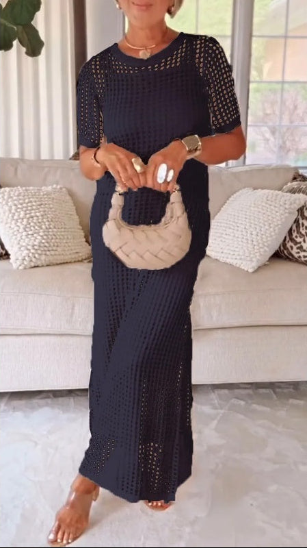 Jilena - Cut-Out Long Maxi Dress + Free Inner Dress