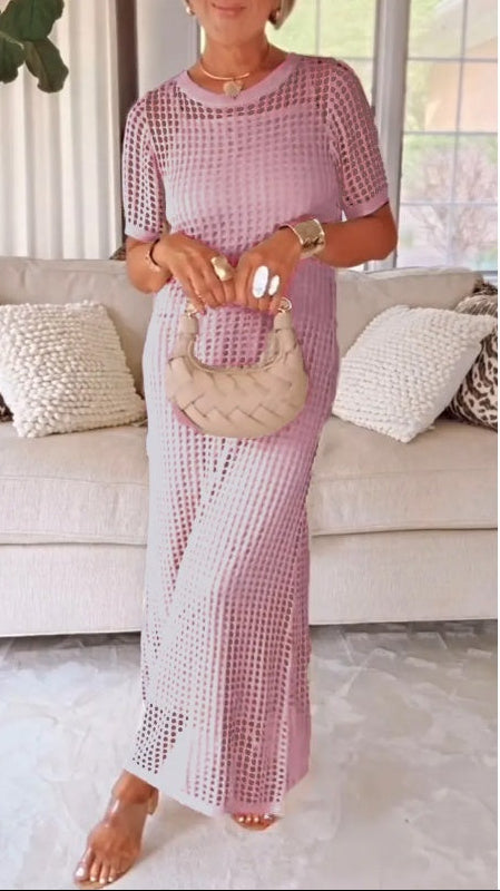 Jilena - Cut-Out Long Maxi Dress + Free Inner Dress
