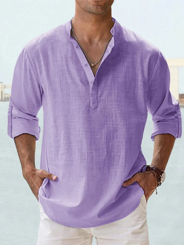 Eranga - Long Sleeved Cotton Linen Shirt