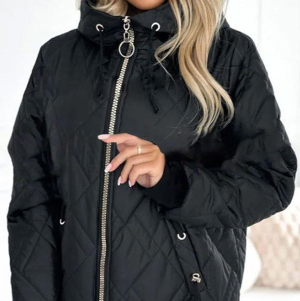 Clarette - Winter Zipper Jacket With Hood