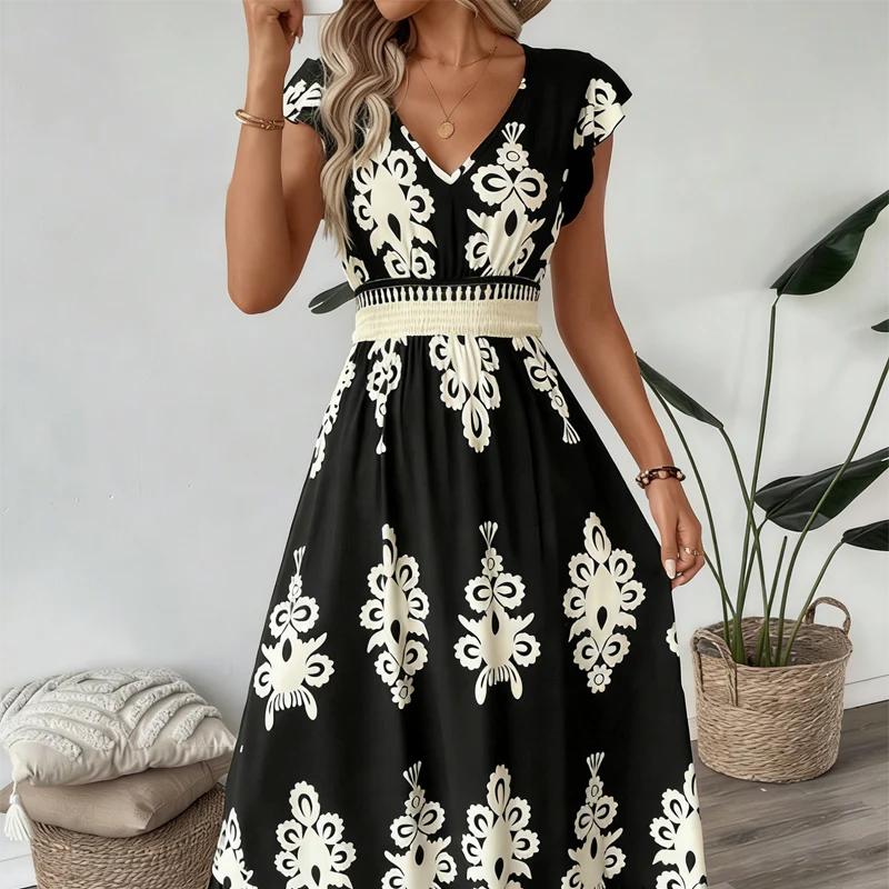 Ranika - Sleeveless Maxi Dress With V-neck