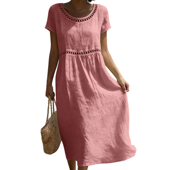 Tarsha – Elegantes Midi-Kleid aus Leinen