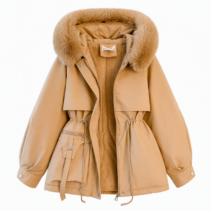 Rosaeaova - Faux Fur Hooded Winter Jacket