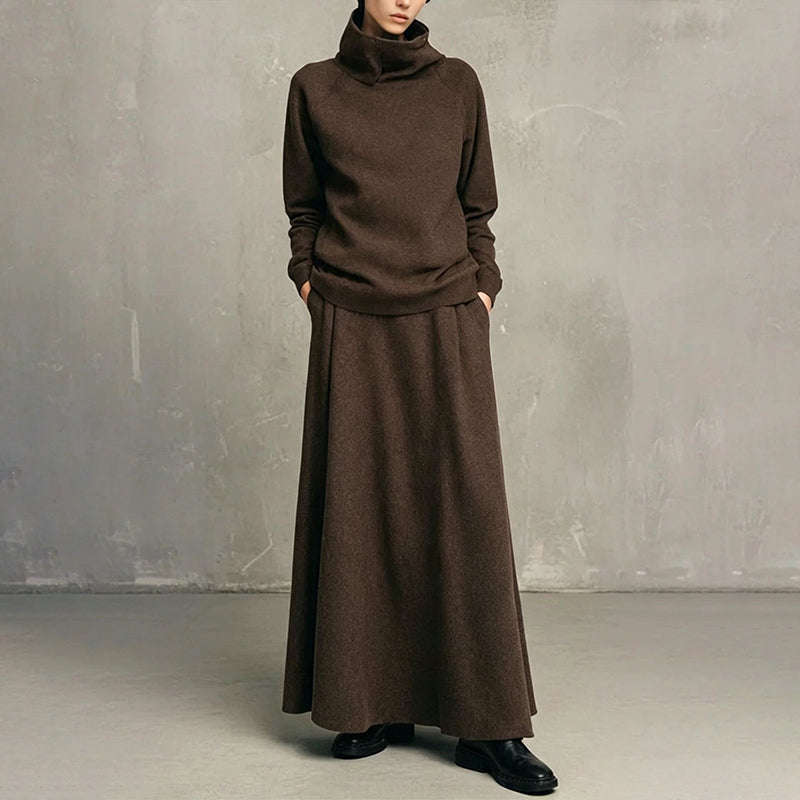 Zanena - Polo Shirt And Maxi Skirt Set