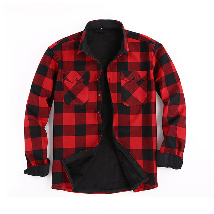 Quilon - Warm Flannel Shirt Jacket With Check Pattern