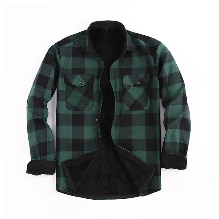 Quilon - Warm Flannel Shirt Jacket With Check Pattern