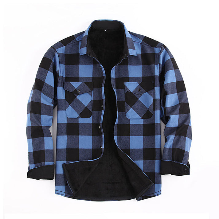 Quilon - Warm Flannel Shirt Jacket With Check Pattern
