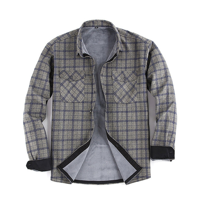 Quilon - Warm Flannel Shirt Jacket With Check Pattern