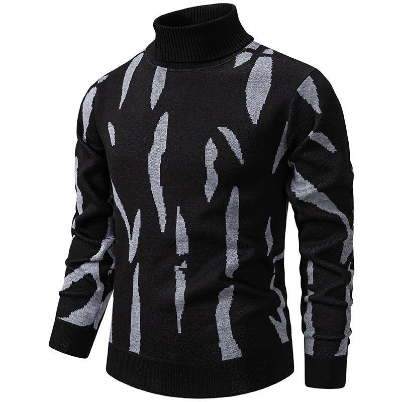 Vespersync - Casual Knitted Sweater With Abstract Print