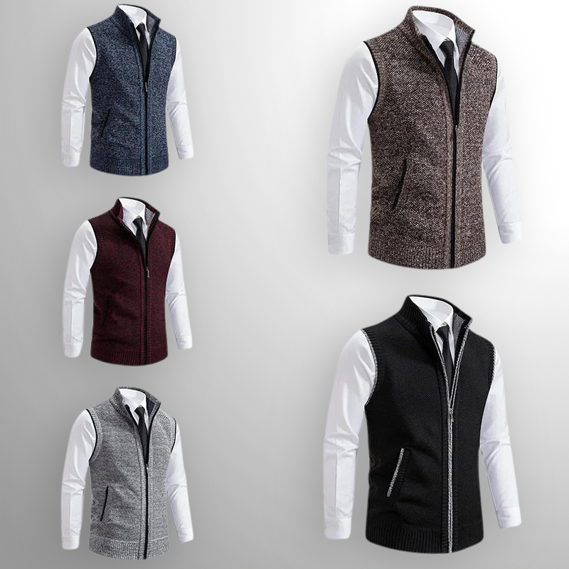 Maelard - Elegant Full Zip Vest